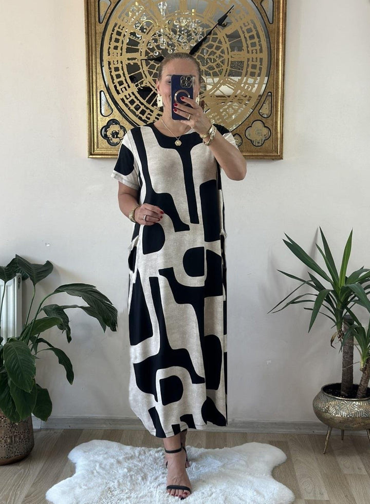 Maxi Chiffon Shirt Dress