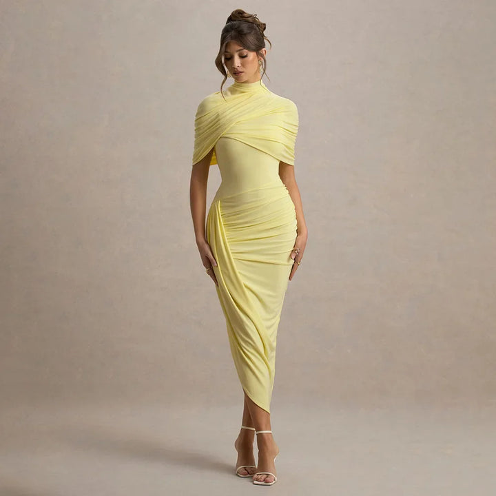 Comfortable Maxi Dress in Yellow Blend